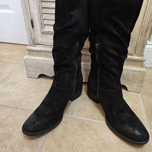 Born Doyke Black Leather Slouch Boots